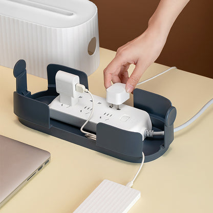 Power Strip Cable Storage Box - Dustproof Charger & Wire Organizer