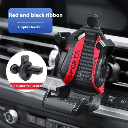 Racing Seat Car Phone Holder - 360° Rotatable Air Vent Mount Clip