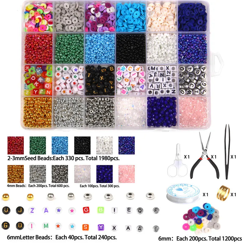 DIY Bracelet Making Kit - Beads & Charms Jewelry Craft Gift Set