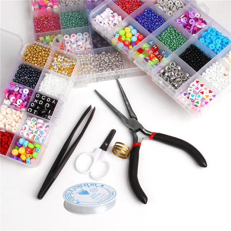 DIY Bracelet Making Kit - Beads & Charms Jewelry Craft Gift Set