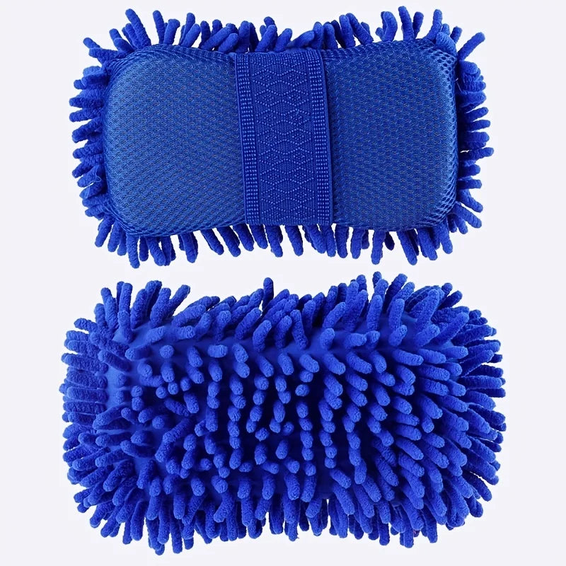 Microfiber Car Wash Sponge - Detailing Brush & Towel Cleaning Tool