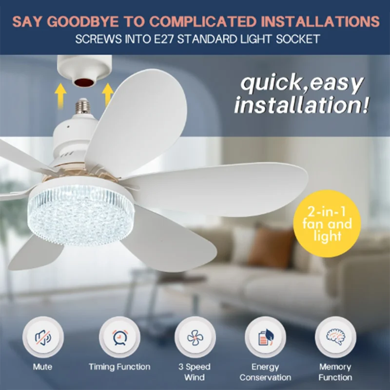 LED 40W ceiling fan light - OlimarShop 