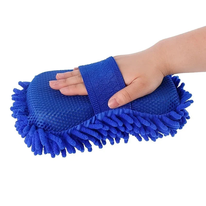 Microfiber Car Wash Sponge - Detailing Brush & Towel Cleaning Tool