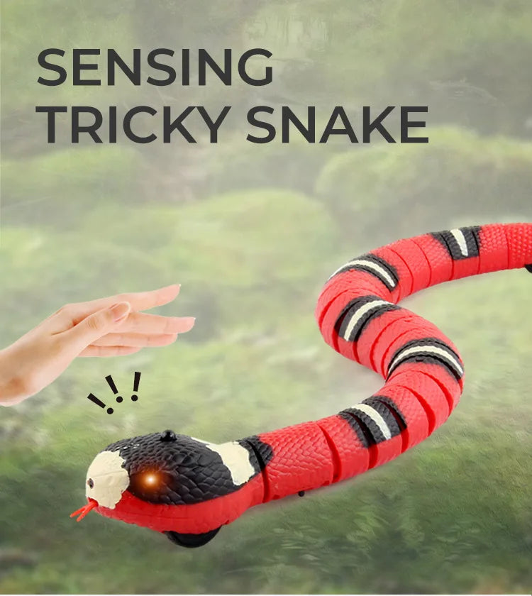 Smart Sensing Snake Interactive Cat Toy – Automatic USB-Charging Pet Play Accessory