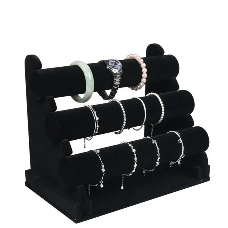 3Layer Velvet Jewelry Organizer Stand for Display | Olimar Shop