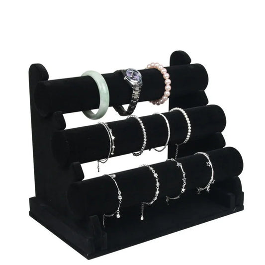 3Layer Velvet Jewelry Organizer Stand for Display | Olimar Shop