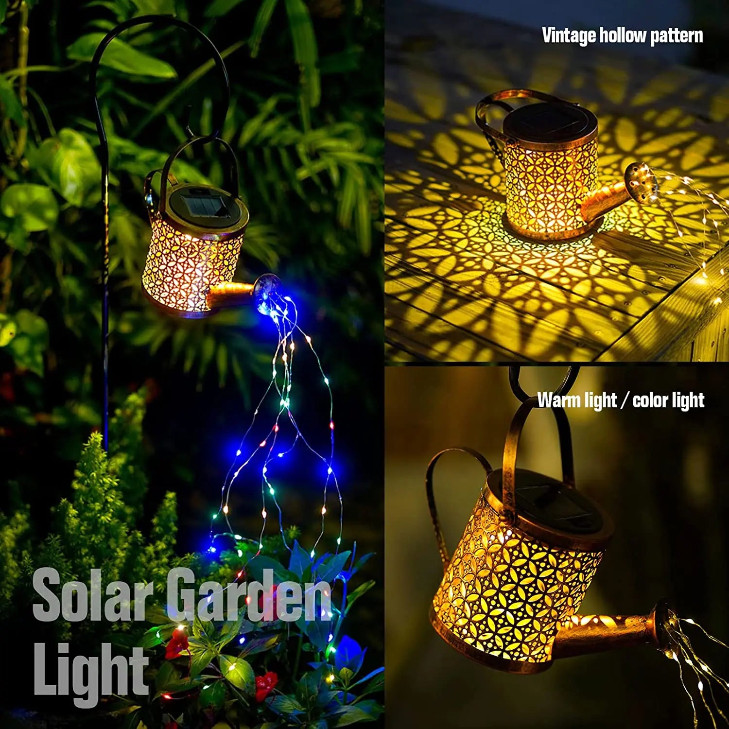 Solar Watering Can with Cascading Light - OlimarShop 