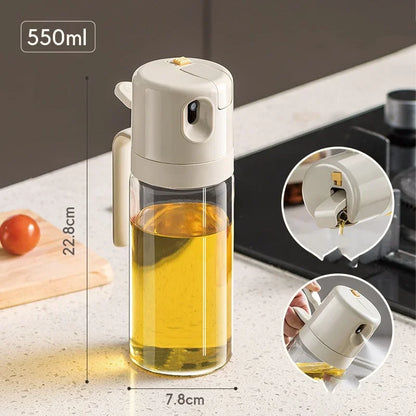 Oil Sprayer & Dispenser - Olive Oil & Vinegar Pourer for Cooking