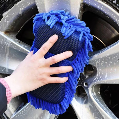 Microfiber Car Wash Sponge - Detailing Brush & Towel Cleaning Tool