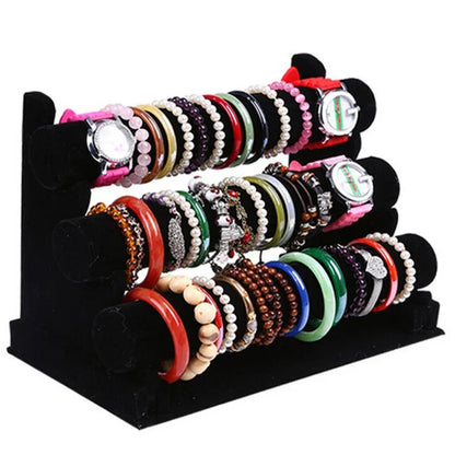 3Layer Velvet Jewelry Organizer Stand for Display | Olimar Shop