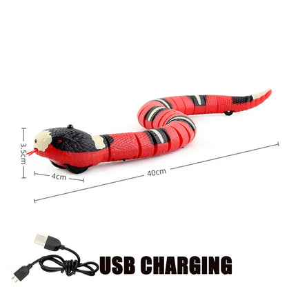 Smart Sensing Snake Interactive Cat Toy – Automatic USB-Charging Pet Play Accessory