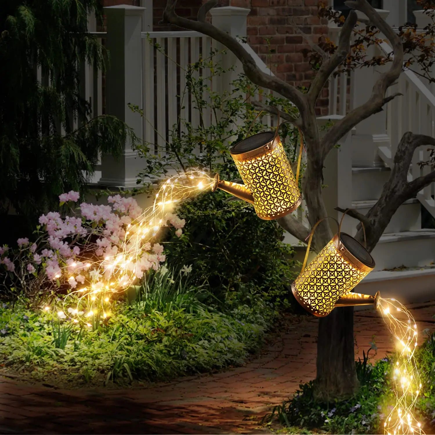 Solar Watering Can with Cascading Light - OlimarShop 