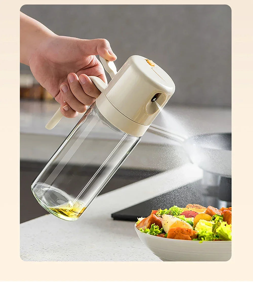 Oil Sprayer & Dispenser - Olive Oil & Vinegar Pourer for Cooking