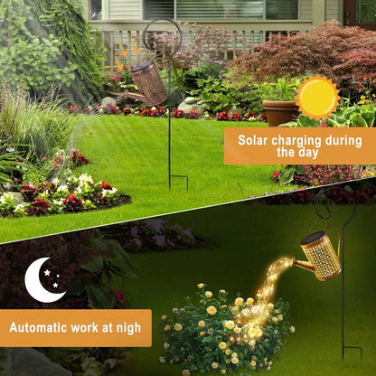 Solar Watering Can with Cascading Light - OlimarShop 