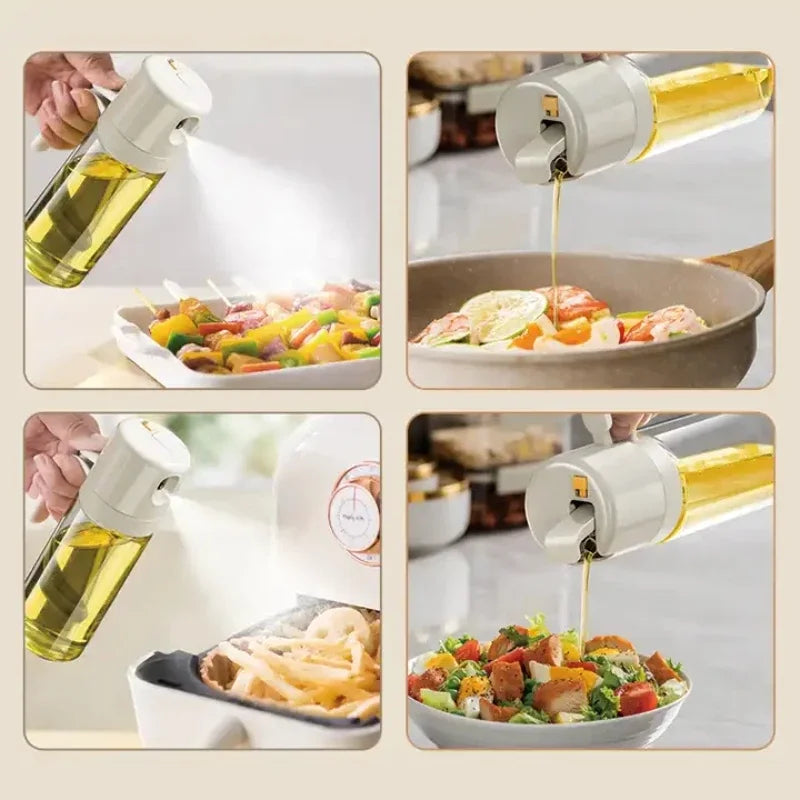 Oil Sprayer & Dispenser - Olive Oil & Vinegar Pourer for Cooking