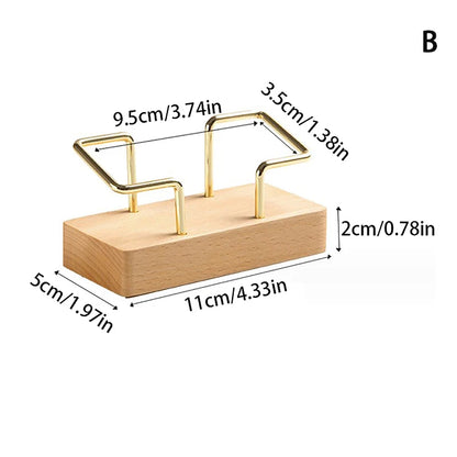 Wooden Business Card Holder Organizer for Desk | Olimar Shop