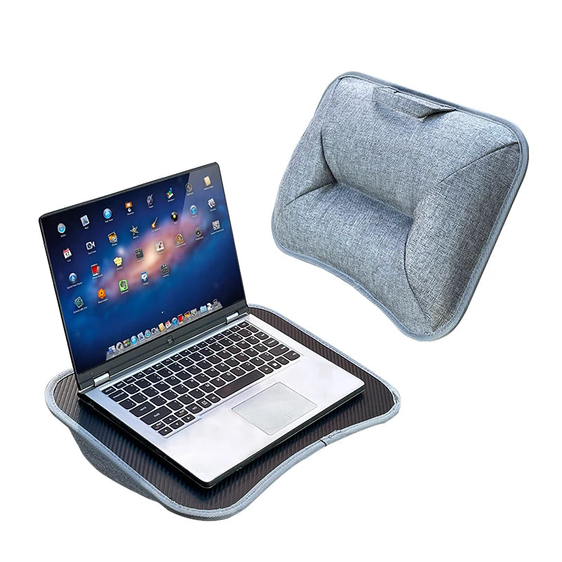 MUMUCC Multifunctional Laptop Desk With Cushion and Filled with Foam Particles, Small Pillow Table, Hard Mouse Pad Large - OlimarShop 