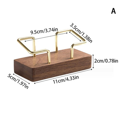 Wooden Business Card Holder Organizer for Desk | Olimar Shop