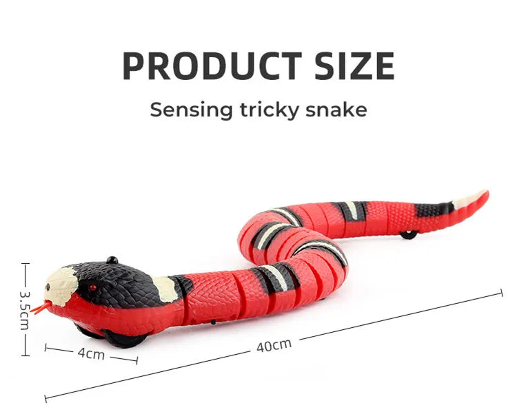 Smart Sensing Snake Interactive Cat Toy – Automatic USB-Charging Pet Play Accessory