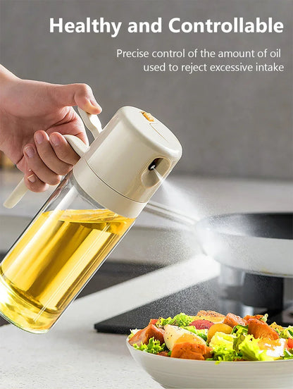 Oil Sprayer & Dispenser - Olive Oil & Vinegar Pourer for Cooking