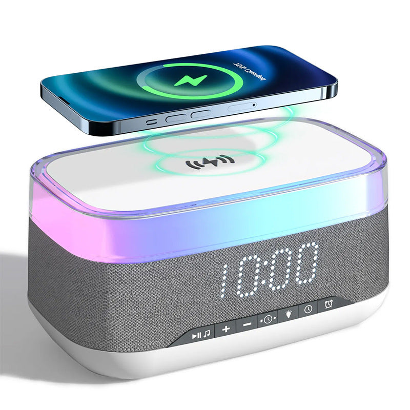 Multifunctional Alarm Clock & Bluetooth Speaker with Wireless Charger