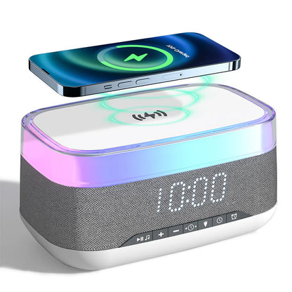 Multifunctional Alarm Clock & Bluetooth Speaker with Wireless Charger